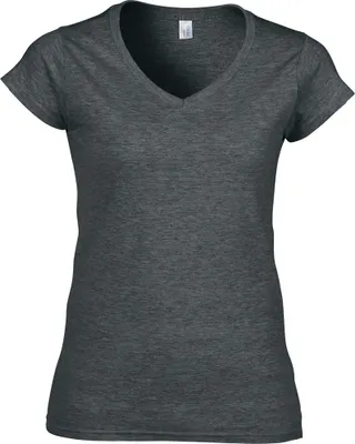 Immagine prodotto di Maglietta Gildan a manica corta con scollo a V da donna BC491 (2XL) (Scuro screziato)