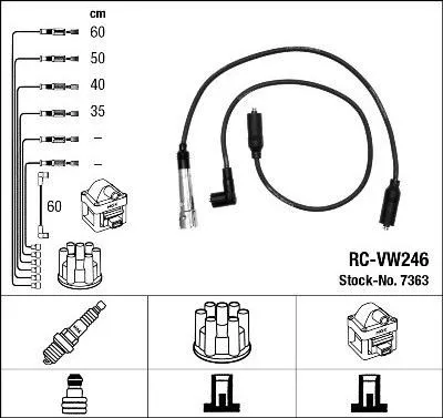 Zdjęcie produktu dla Przewody Wysokiego Naprzód Vw 1,8/2,0