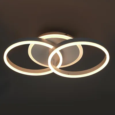 Zdjęcie produktu dla Lampa sufitowa LED z pilotem w kolorze białym do salonu i sypialni