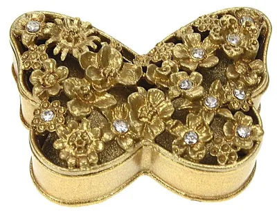 Immagine prodotto di Scatola decorativa "Meander", finitura dorata, dimensioni 8,8 x 6,3 x 3,2 cm
