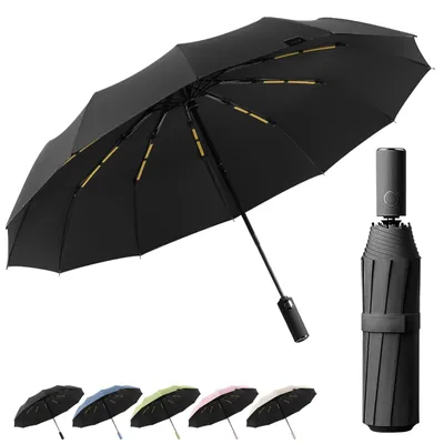 Zdjęcie produktu dla Omgoods - Automatyczny parasol z 24 żebrami, odporny na wiatr, idealny na słońce i deszcz
