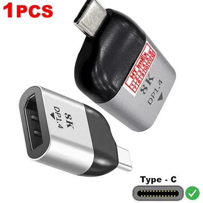 Produktbild von USB C Auf DisplayPort Adapter 8Kat60HZ USB C Auf DP1.4 Male Auf Female Converter