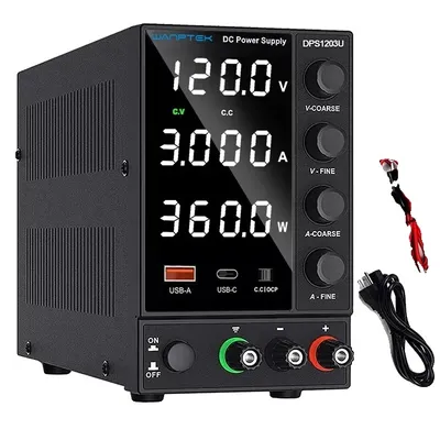 Obrázek produktu pro Nastavitelný stejnosměrný napájecí zdroj, výstup 30V 10A, technologie spínání střídavého proudu, DPS1203U 120V 3A