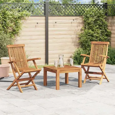 Produktbild von vidaXL Gartenstühle 2 Stk. Klappbar Massivholz Teak