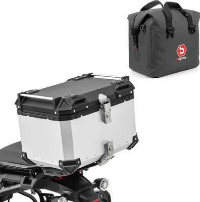 Image de Set moto Topcase en aluminium 55L + sac intérieur Dry Bag adapté à H
