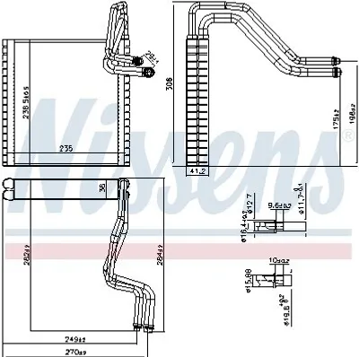Produktbild von NISSENS 92372 Verdampfer Klimaanlage Klimaverdampfer für FORD Fiesta Mk6 Schrägheck (JA8, JR8) Fiesta Mk6 Kastenwagen
