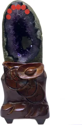 Produktbild von Amethyst Cluster Naturbelassene Geoden Dekoration 3. Auge 7.05lbs