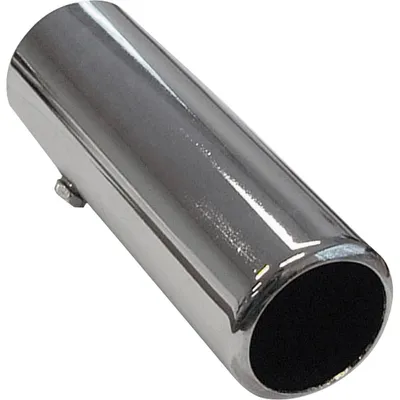 Image de Tuyau d'échappement d'environ 44-47 mm, 15 cm, en acier inoxydable chromé