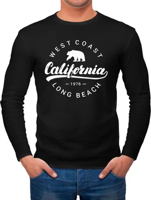 Produktbild von Herren Long-Sleeve California Republic 3 Langarm-Shirt Neverless® schwarz 3XL