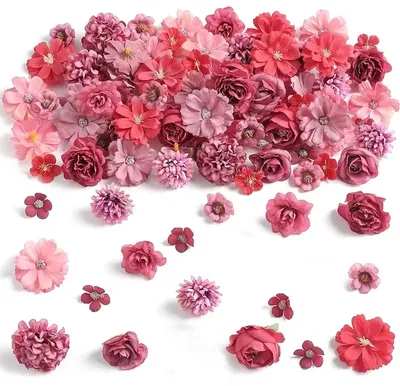 Produktbild von Künstliche Rosen 80 Stück 4 cm – Seidenrosen Rot für Deko DIY