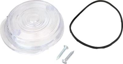 Produktbild von Set Lichtaustritt vorne, Blinkerkappe Durchmesser 80 mm, weiß, inkl. Gummidichtring + Schrauben Simson MZ