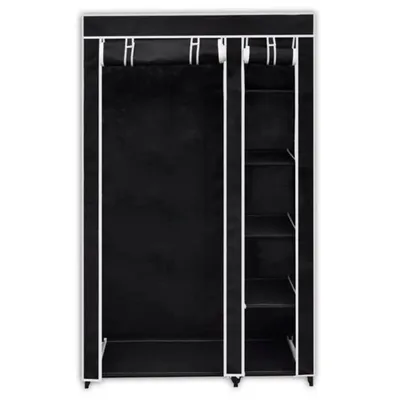 Obrázok produktu pre vidaXL Skladacia textilná šatníková skriňa čierna 110 x 45 x 175 cm