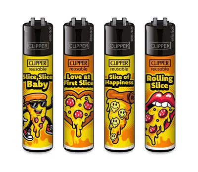 Produktbild von Clipper Feuerzeuge 4er Set Pizza #2