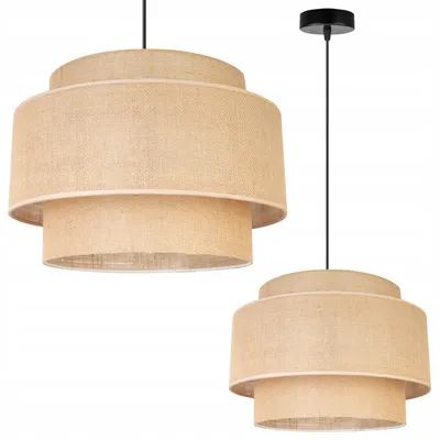 Obrázok produktu pre Závesná lampa, stropný svietnik, tienidlo, Boho Juta