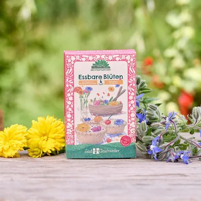 Immagine prodotto di Set di semi biologici "Fiori commestibili" - 6 varietà per la cucina e il giardino - Idea regalo