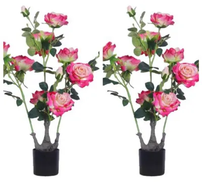 Image de Zstar, 2 pièces, arbres artificiels de buis, hauteur 70 cm, plantes de buis artificielles