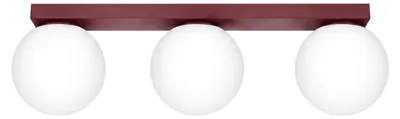 Produktbild von Deckenleuchte YOLI 3 burgund 3xG9 8W Stahl/Glas 14.5x12x50cm Sollux Lighting