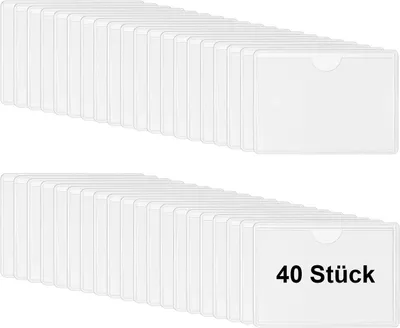 Produktbild von 40 selbstklebende Etikettenhalter, 5 x 7 cm