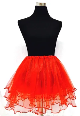 Produktbild von NEU Tüllrock Tütü Tutu Ballettrock  Petticoat Mehrschichtiger Puffy Fasching Ballettkleid Rot