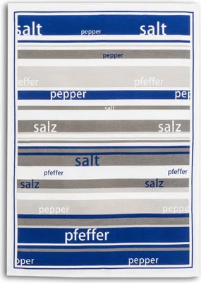 Produktbild von Triolino 3-er Pack Geschirrtücher Halbleinen Küchentücher Salz und Pfeffer 50 x 70 cm, Grösse:50 cm x 70 cm, Farbe:Blau