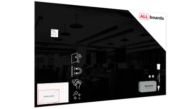 Produktbild von Glasboard - Schwarz 200x120 cm + GRATIS