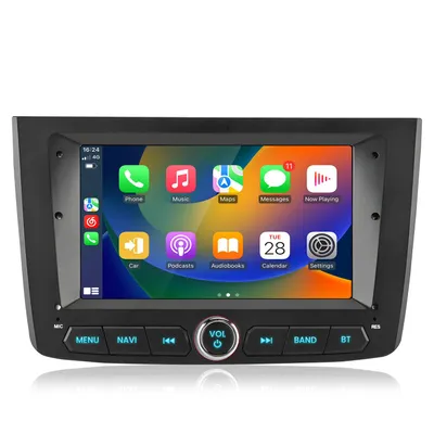 Image de 2+64 Go, compatible CarPlay, adapté à l'Alfa Romeo Mito 2008-2019, autoradio Android 14 avec GPS, DAB+, Bluetooth, SWC, Wi-Fi et RDD