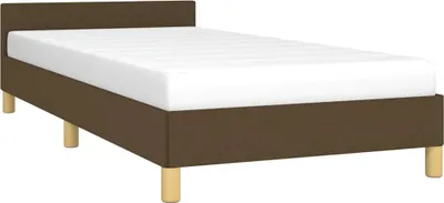 Produktbild von vidaXL Bettgestell ohne Matratze Dunkelbraun 80x200 cm Stoff