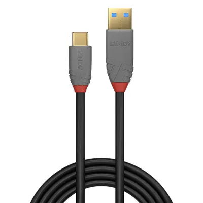 Produktbild von LINDY 2m USB 3.2 Typ A an C Kabel 5A PD Anthra Line