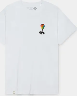 Produktbild von Bavarian Caps Damen Motiv T-Shirt , Dackelexpress Stick - Weiß, S