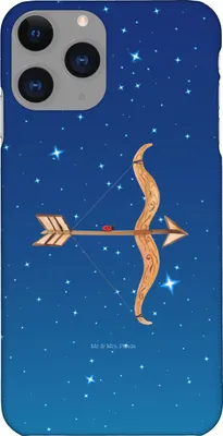 Produktbild von Mr. & Mrs. Panda Iphone 11 Pro Handyhülle Sternzeichen Schütze - Sternenhimmel Blau - Geschenk, Geburtstag Dezember, November, Handy Case, Premium Kunststoff