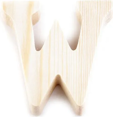 Produktbild von 3D Holzbuchstabe 8 cm, natur - Buchstaben Zeichen, Buchstaben & Zeichen:W