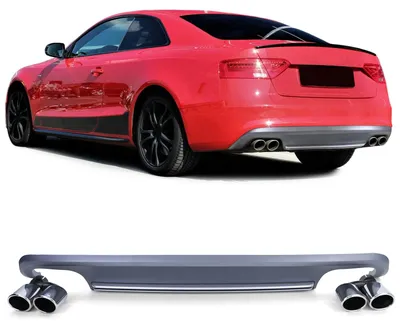 Für Audi A5 8T 2011-2017 Heckdiffusor Stoßstange + Endrohre Performance S Optik in der Farbe von Carparts-Online GmbH
