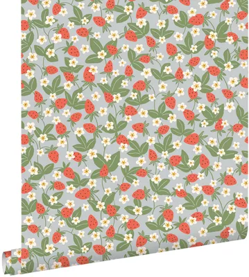 Immagine prodotto di ESTAhome carta da parati fragole blu, verde e rosso 50 x 900 cm