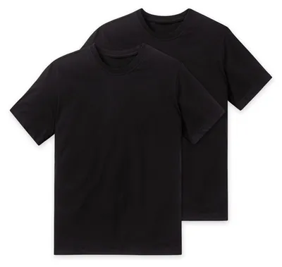 Produktbild von Schiesser Herren 2PACK T-shirt schwarz