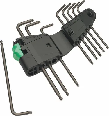 Produktbild von Wera 05073598001, L-Torx-Schlüssel, TX8, Schwarz, China, 80 mm, 28 mm