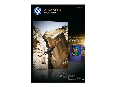 Produktbild von HP Advanced Fotopapier, glänzend, 250 g/m2, A3 (297 x 420 mm), 20 Blatt, Hoch-Glanz, A3, 20 Blätter, Funktioniert mit Tintenstrahldruckern, die für Original HP Tinte optimiert sind, Business, 15 - 30 °C
