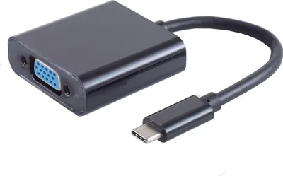 Produktbild von S-Conn 14-05006 USB C VGA (D-Sub) Schwarz Videokabel-Adapter (14-05006)