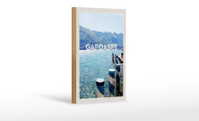 Produktbild von Holzschild Reise 12x18 cm Gardasee Italien See Gebirge Reise