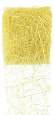 Produktbild von Dekoband ABACA, Pflanzenfaser-Band, Raffia/Sisal 7cm/5m Gelb