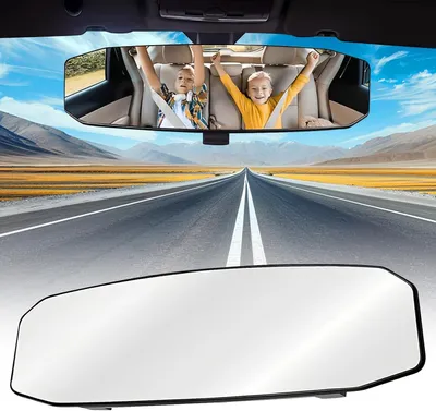 Produktbild von Auto-Binnenspiegel, verblindungsfrei, 30 x 9,2 cm, großwinkel, für die Fahrzeuginnensicht