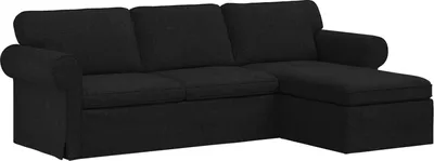 Zdjęcie produktu dla vidaXL Sofa czarna 215 x 138 x 80 cm tkanina