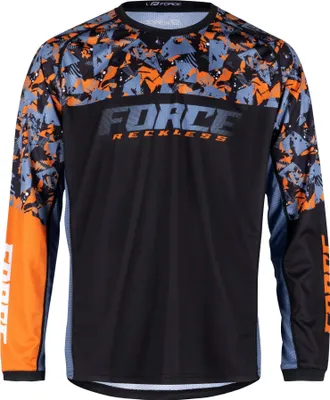 Produktbild von Force Reckless Trikot Unisex lang schwarz-orange größe M 9001495-M