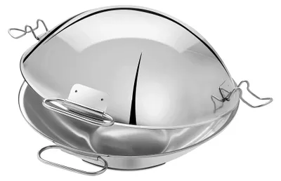 Cataplana Schmorpfanne, Edelstahl, 36 cm, mit Deckel