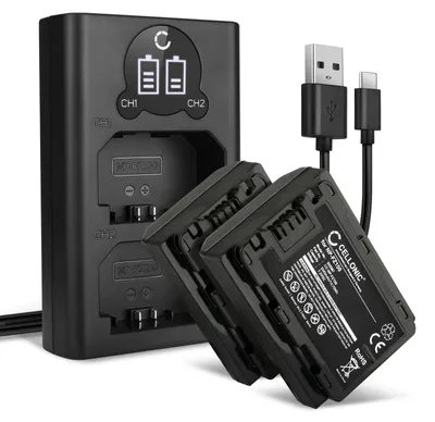 Produktbild von CELLONIC 2x Akku für Kamera Kompatibel mit Sony Alpha 6700, Alpha 7 IV, Alpha 7C, NP-FZ100 - (2040mAh, 7.4V) + Dual Ladegerät