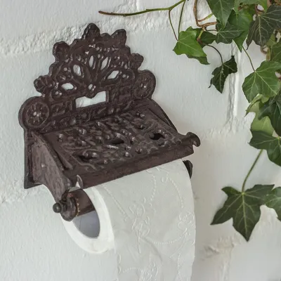 Produktbild von Toilettenpapierhalter Papierrollenhalter Landhausstil Klopapierhalter rustikal