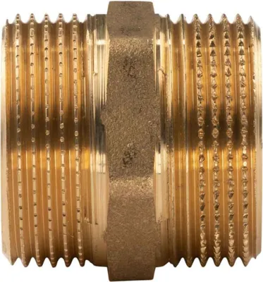 Produktbild von Messing Gewinde-Fitting Doppelnippel 1 1/4'AG - 1 1/4''AG (DN 32) - schwere Ausführung