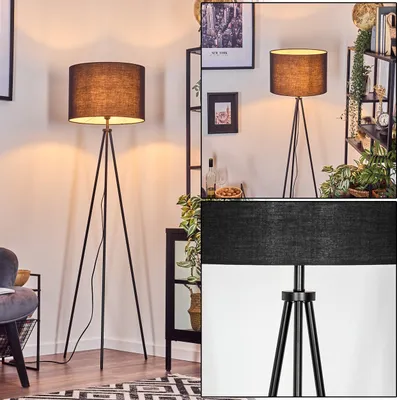 Produktbild von Schiavonea Stehlampe aus Metall/Stoff in Schwarz/Weiß