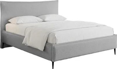 Produktbild von MNUUO Polsterbett CELLEO mit Bettkasten Grau 140 x 200 cm Hebbarer Metall-Lattenrost