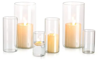 Produktbild von Set aus 2 Glaszylindern für Teelichter