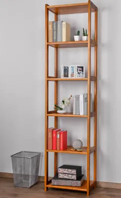 Produktbild von Regal Kiefer massiv Vollholz Eichefarben Junco 54D - 200 x 50 x 30 cm (H x B x T)